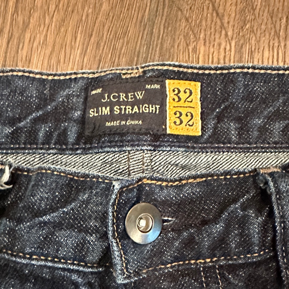 J. Crew Dark Denim Slim Straight Jeans